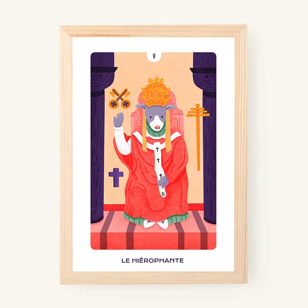 5-illustration+name Le Hiérophante - A5
